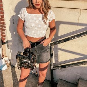 White off the shoulder top